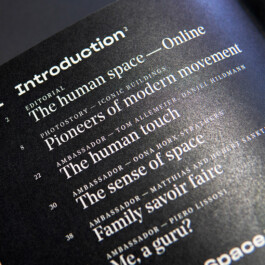 Creative direction and layout of the book human space Brand Design