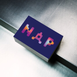 Minimalist business card design for NAP, featuring bold typography, a vibrant color palette, and clean layout that reflects the brand’s dynamic identity. Brand Design